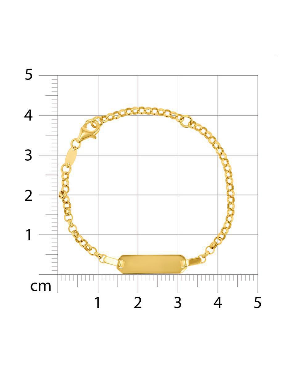 Pulsera de oro amarillo 14 K con acabado brillante 4