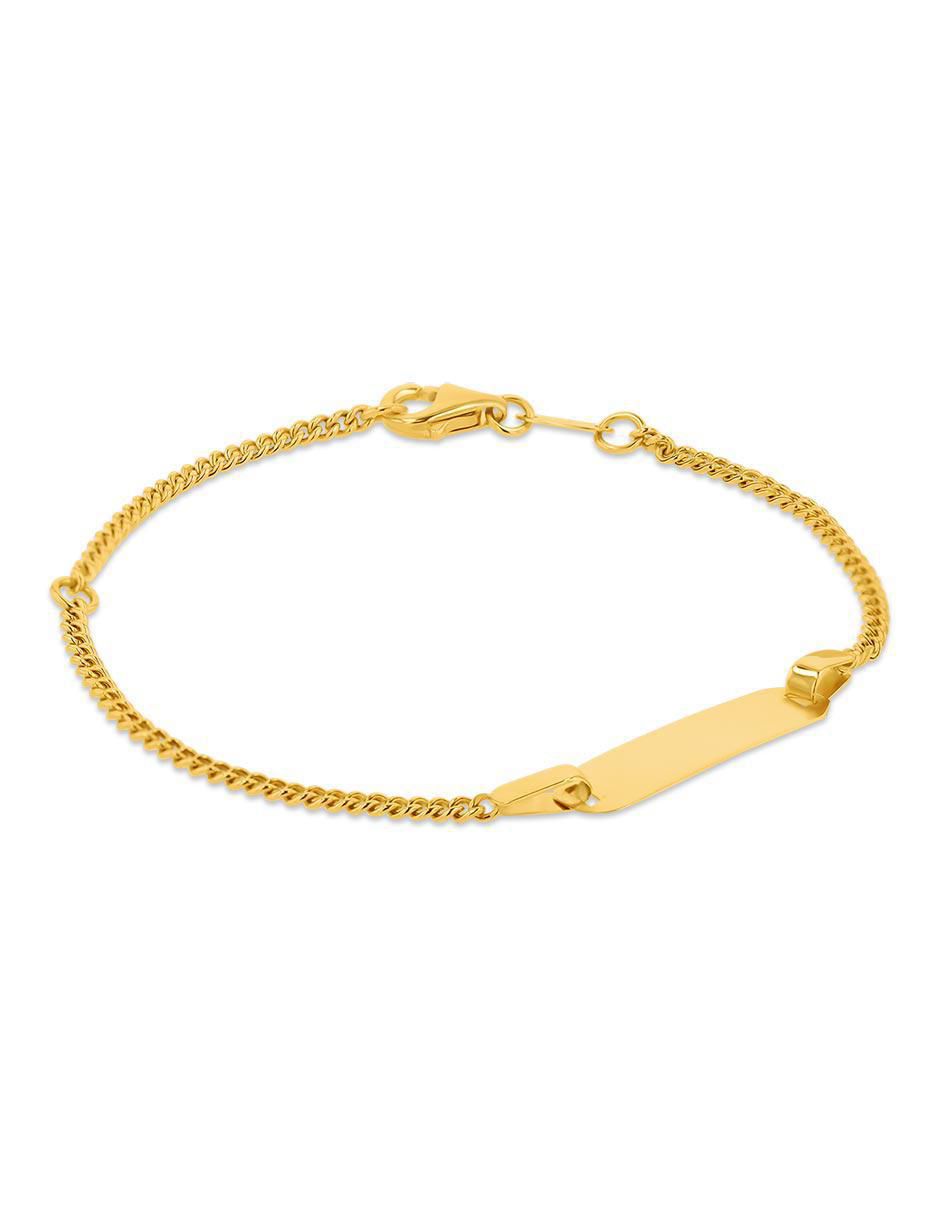 Pulsera de oro amarillo 14 K con acabado brillante 2