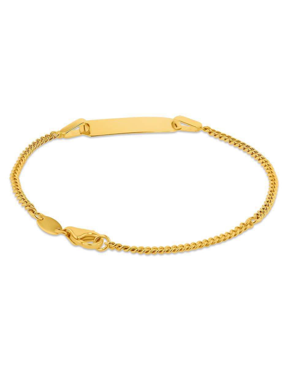 Pulsera de oro amarillo 14 K con acabado brillante 3