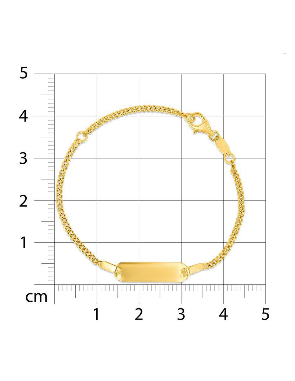 Pulsera de oro amarillo 14 K con acabado brillante 4