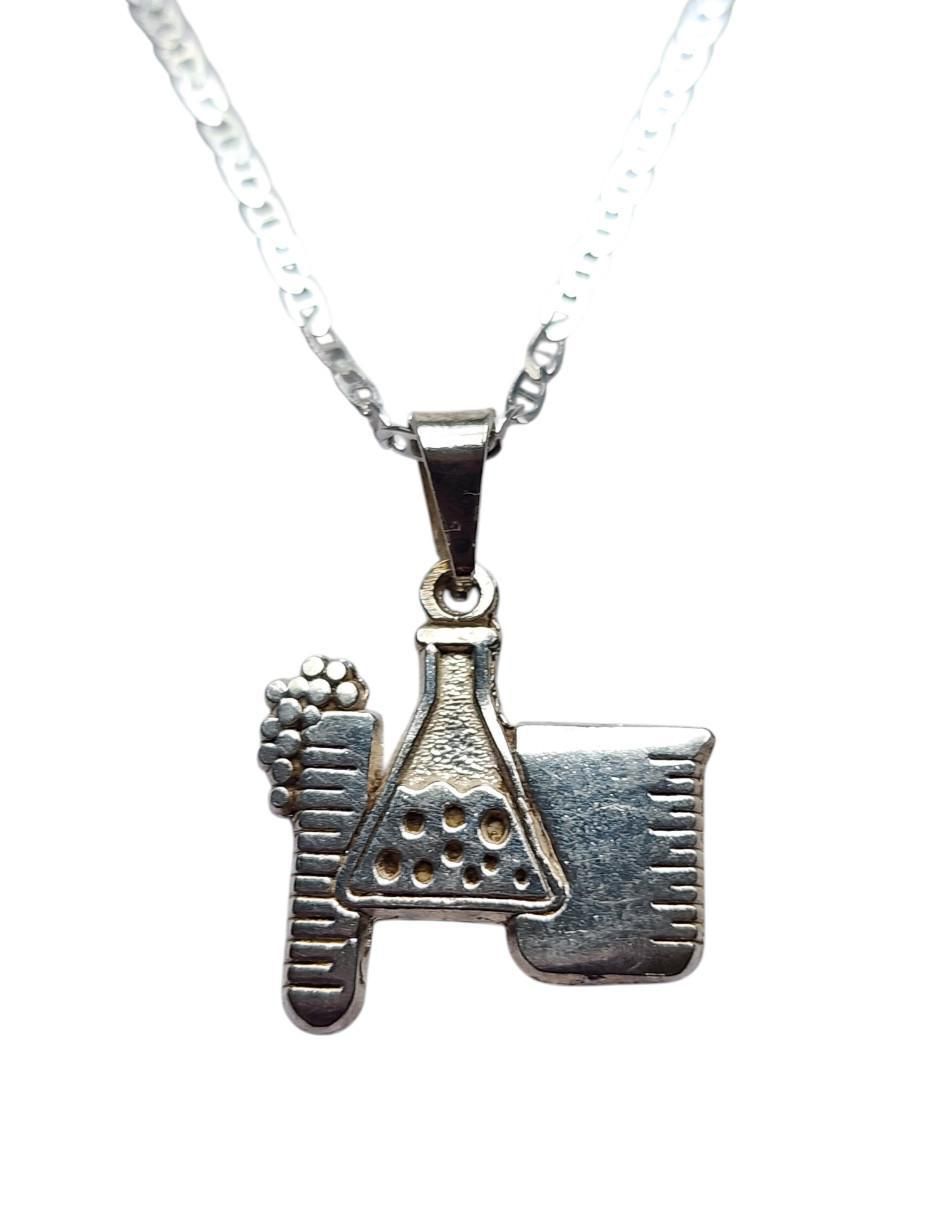 Collar con dije Quimica de plata P 925 6
