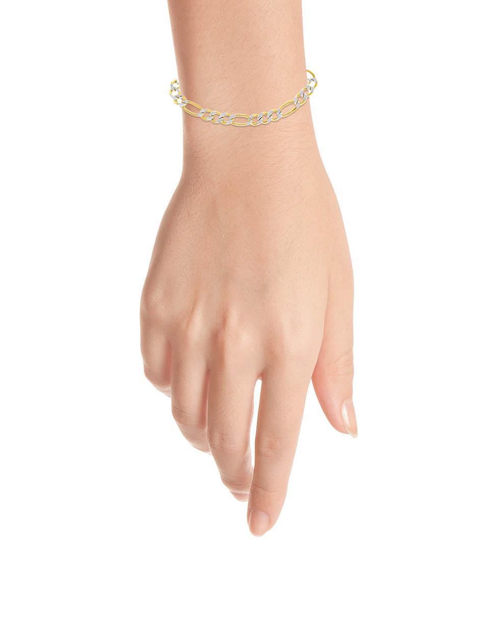 Pulsera de oro amarillo 14 K con acabado brillante 3