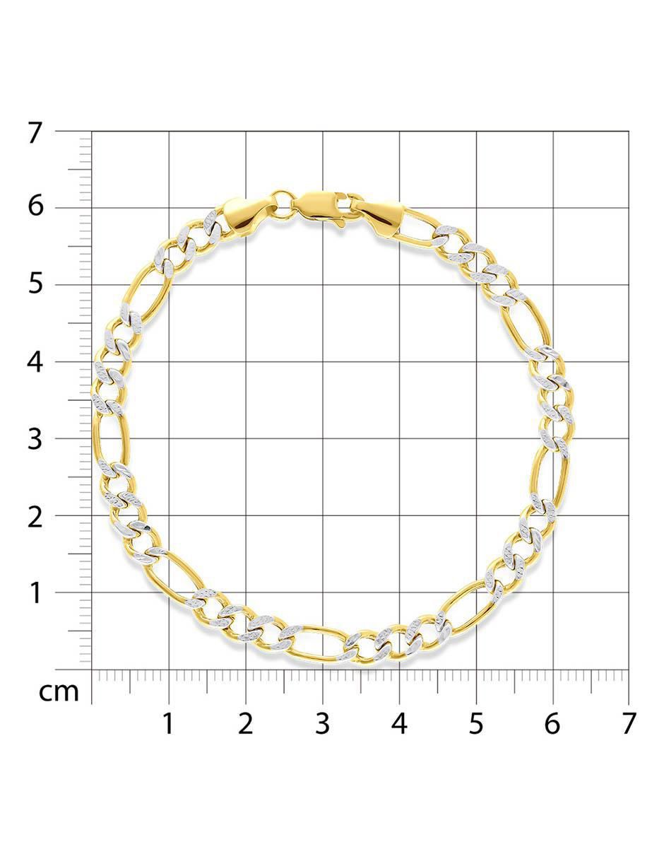 Pulsera de oro amarillo 14 K con acabado brillante 4