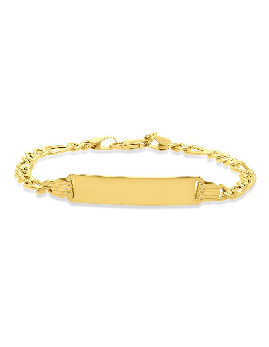 Pulsera de oro amarillo 14 K con acabado brillante