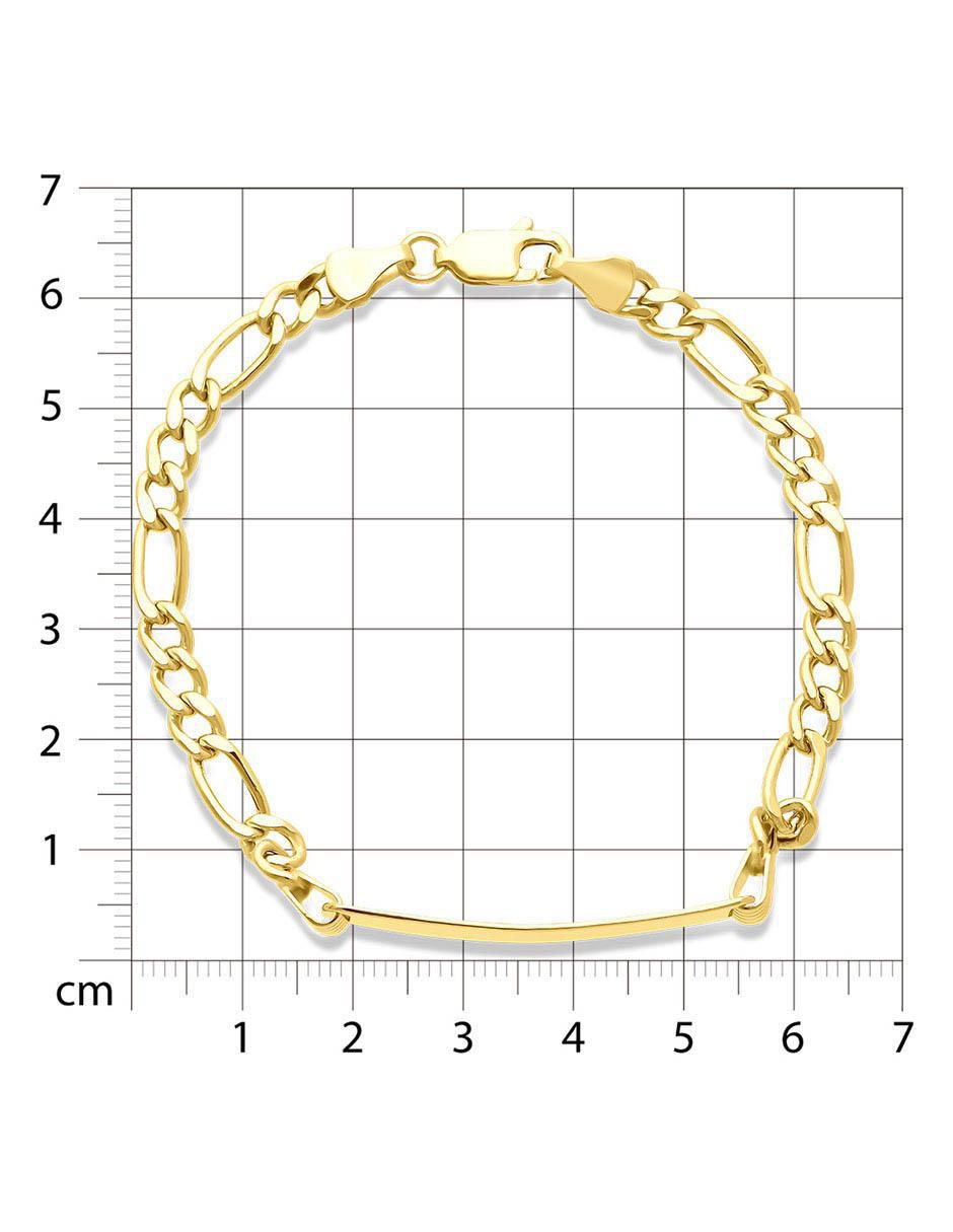 Pulsera de oro amarillo 14 K con acabado brillante 4