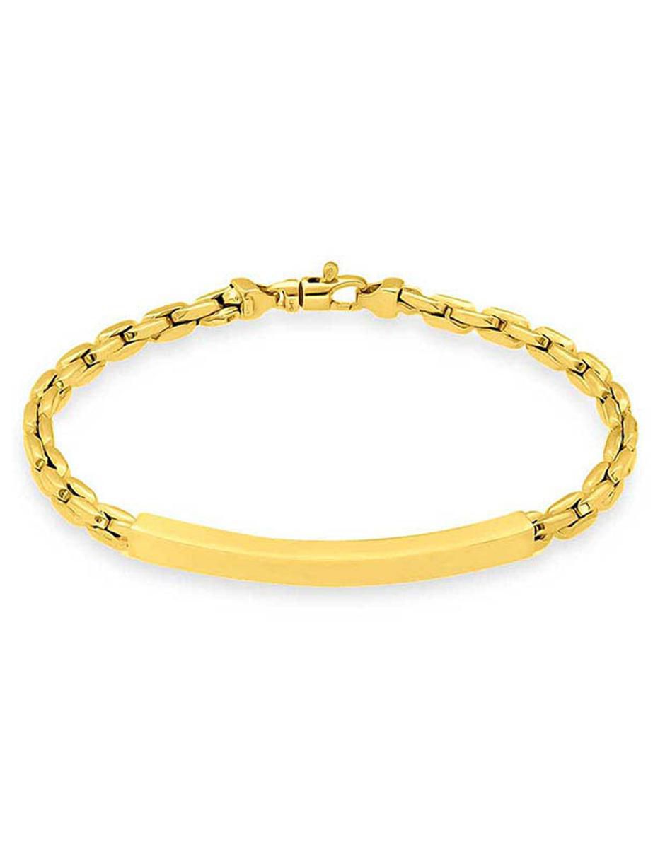 Pulsera de oro 14 k con acabado brillante Pulsera de oro 14 k con acabado brillante
