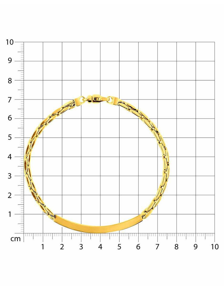 Pulsera de oro 14 k con acabado brillante 3