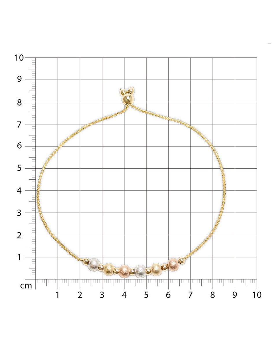 Pulsera de oro florentino 14 K con acabado brillante 5