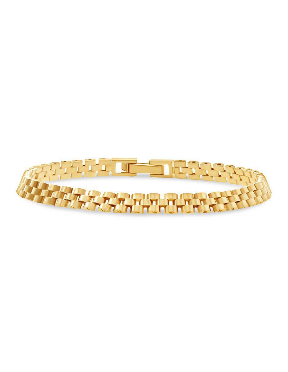 Pulsera de oro amarillo 14 K con acabado