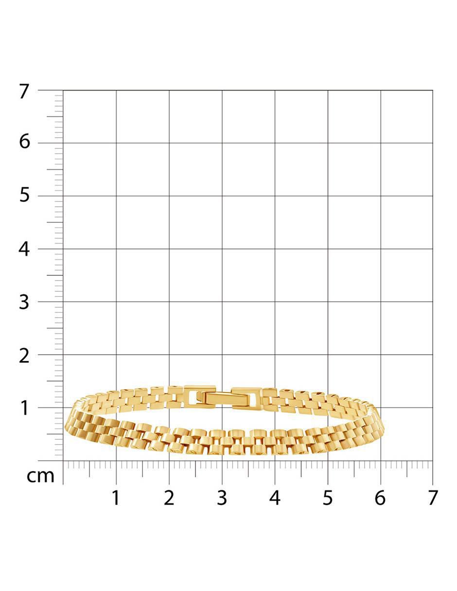 Pulsera de oro amarillo 14 K con acabado 5