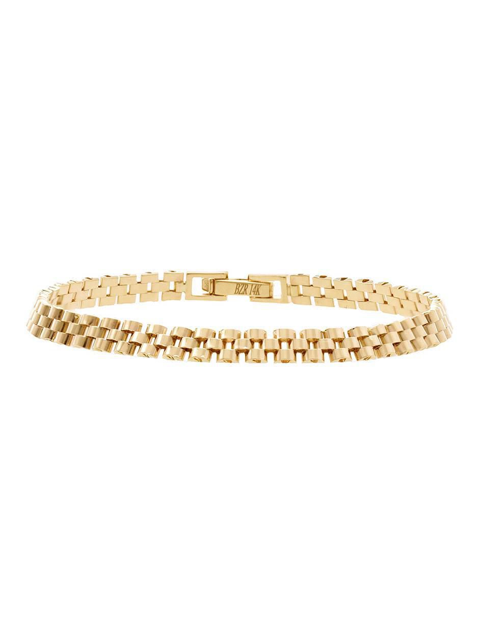 Pulsera de oro 14 k con acabado brillante Pulsera de oro 14 k con acabado brillante
