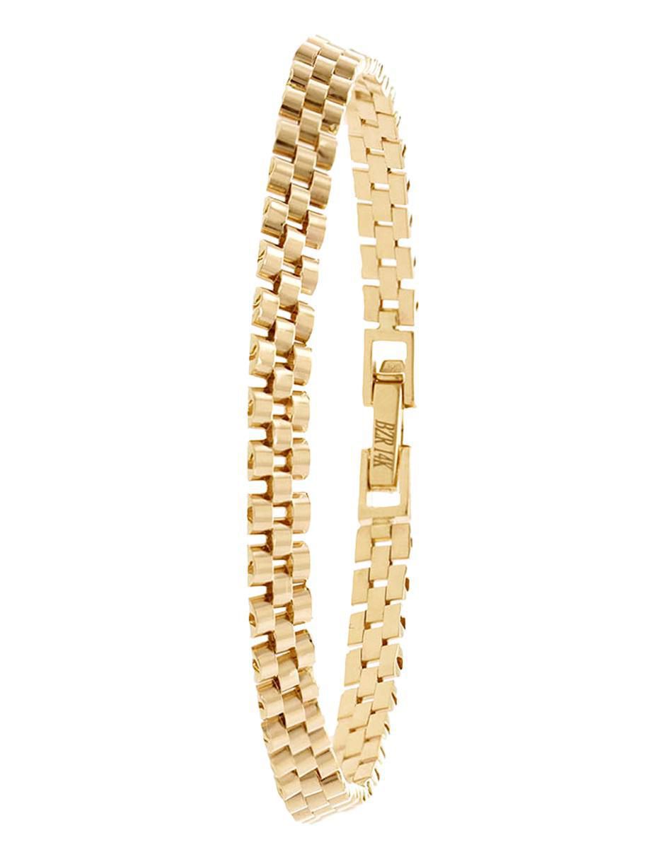 Pulsera de oro 14 k con acabado brillante 3