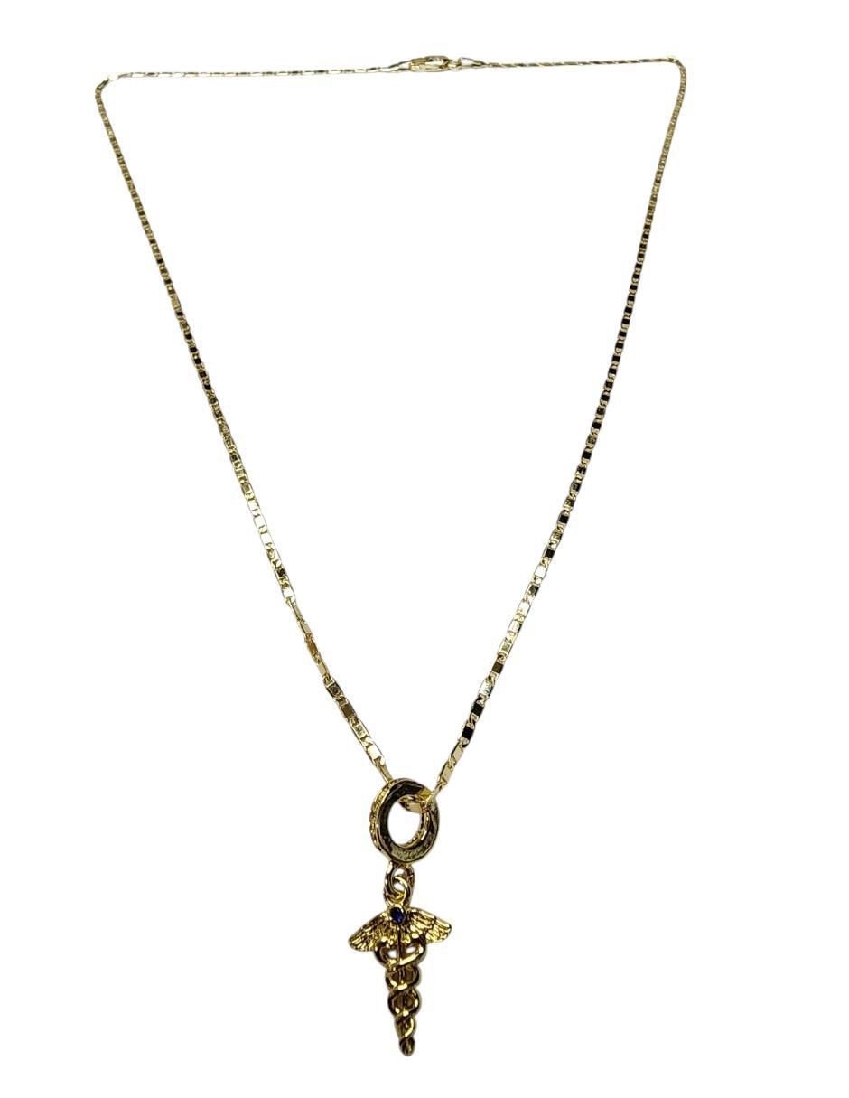 Collar con dije Medicina de oro laminado 14 K 2