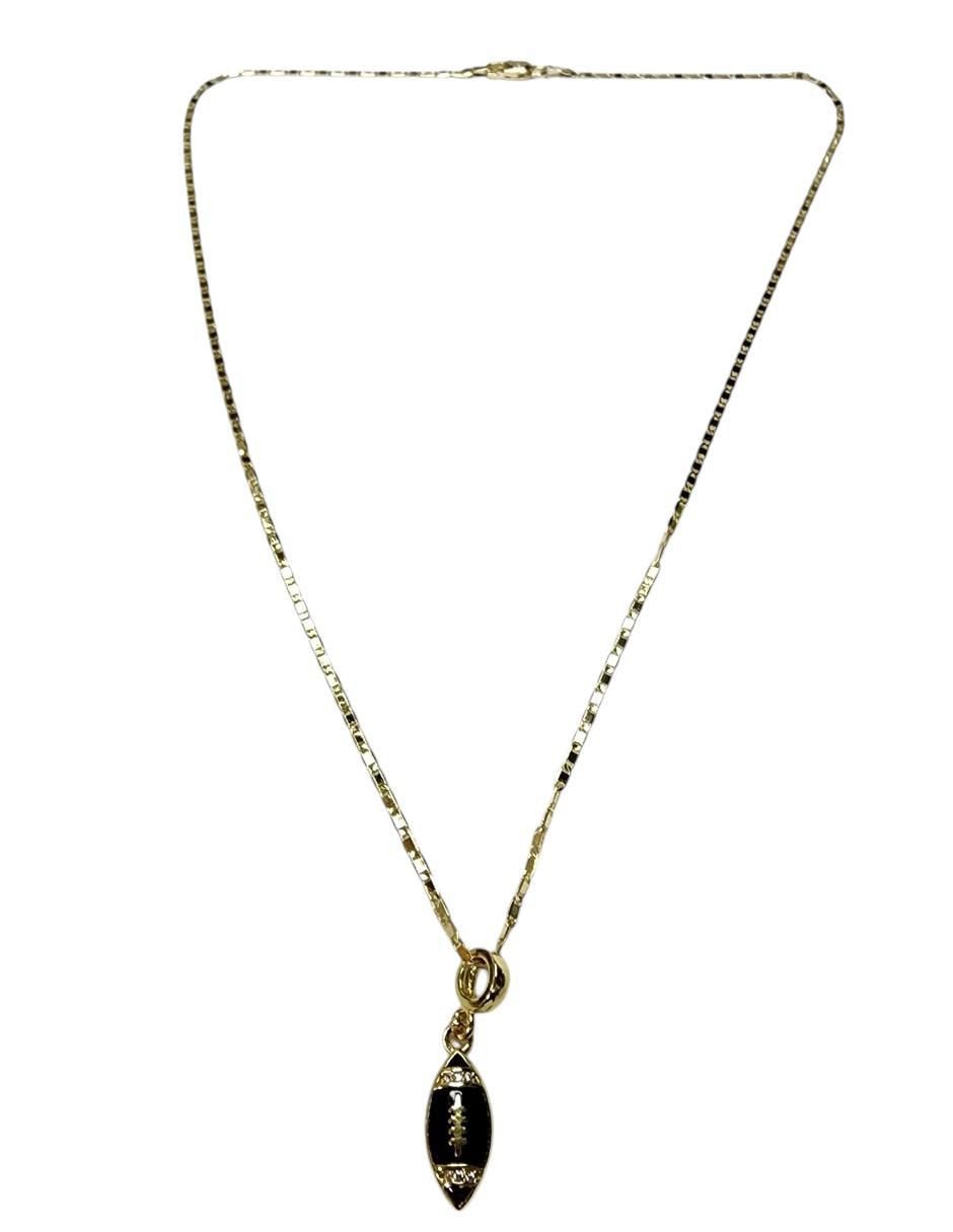 Collar con dije Fútbol Americano de oro laminado 14 K 3