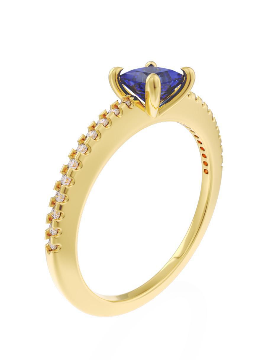 Anillo de compromiso "de" oro 14 k fonelli eternidad zirconia