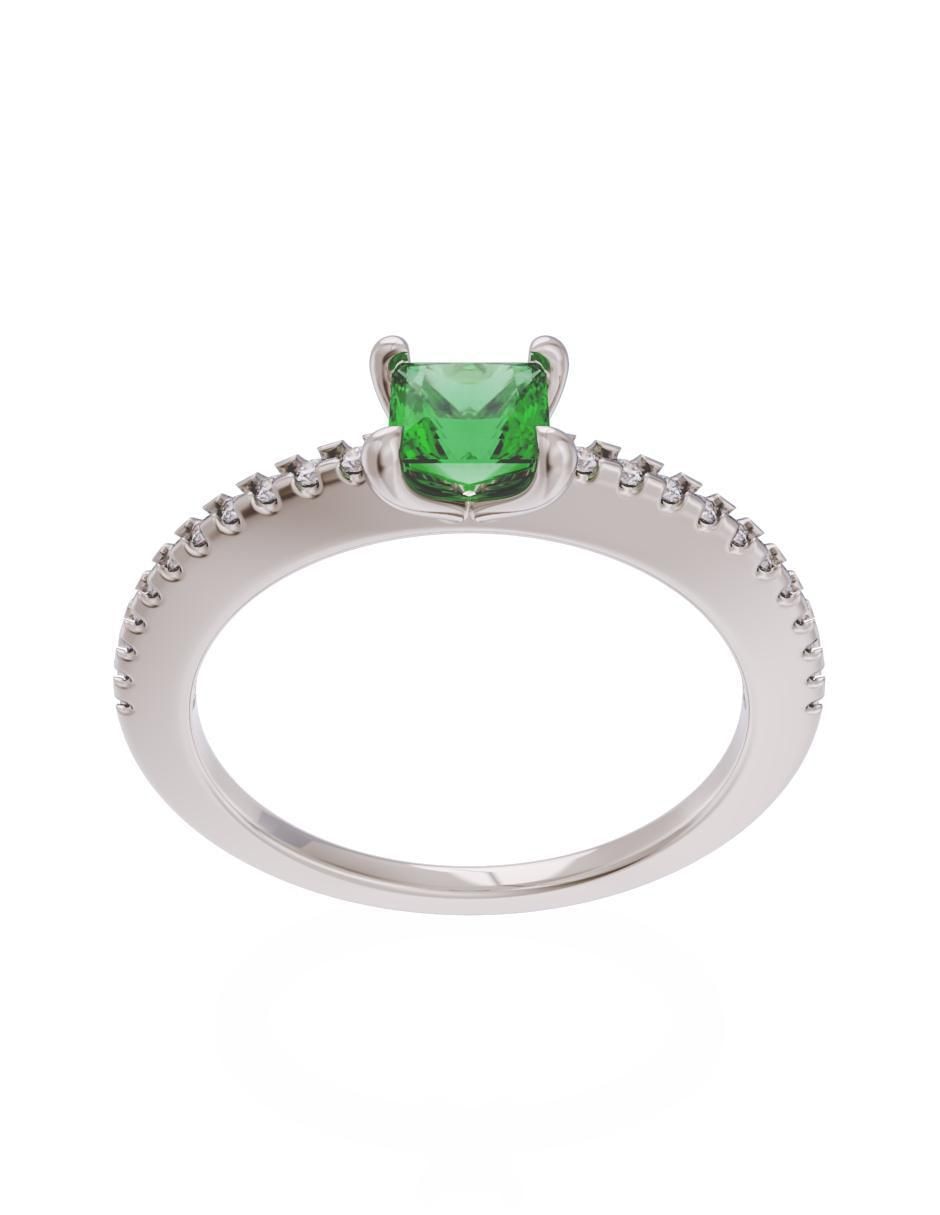 Anillo de compromiso de oro 14 k Eternidad zirconia 2
