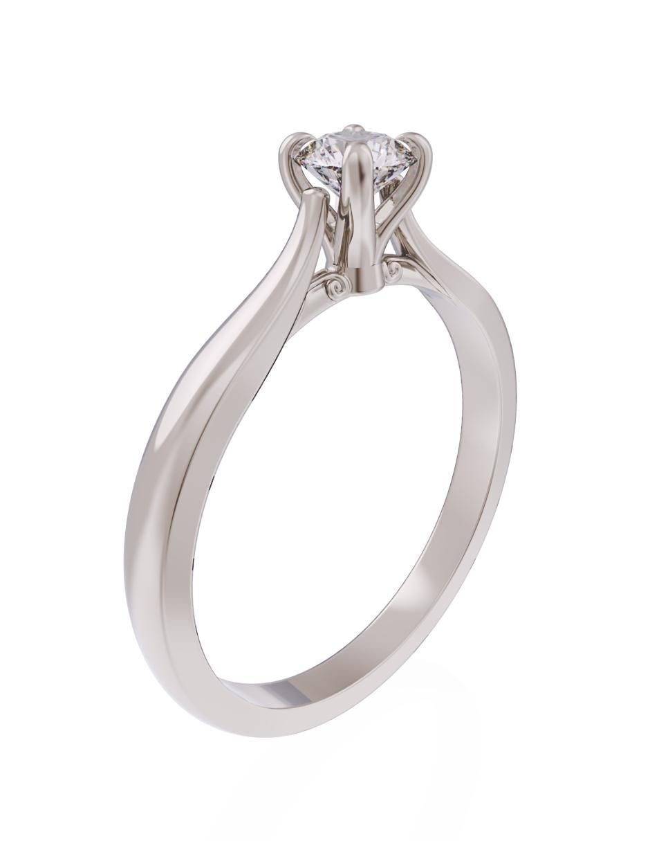 Anillo de compromiso de oro 14 k Eternidad zirconia 2