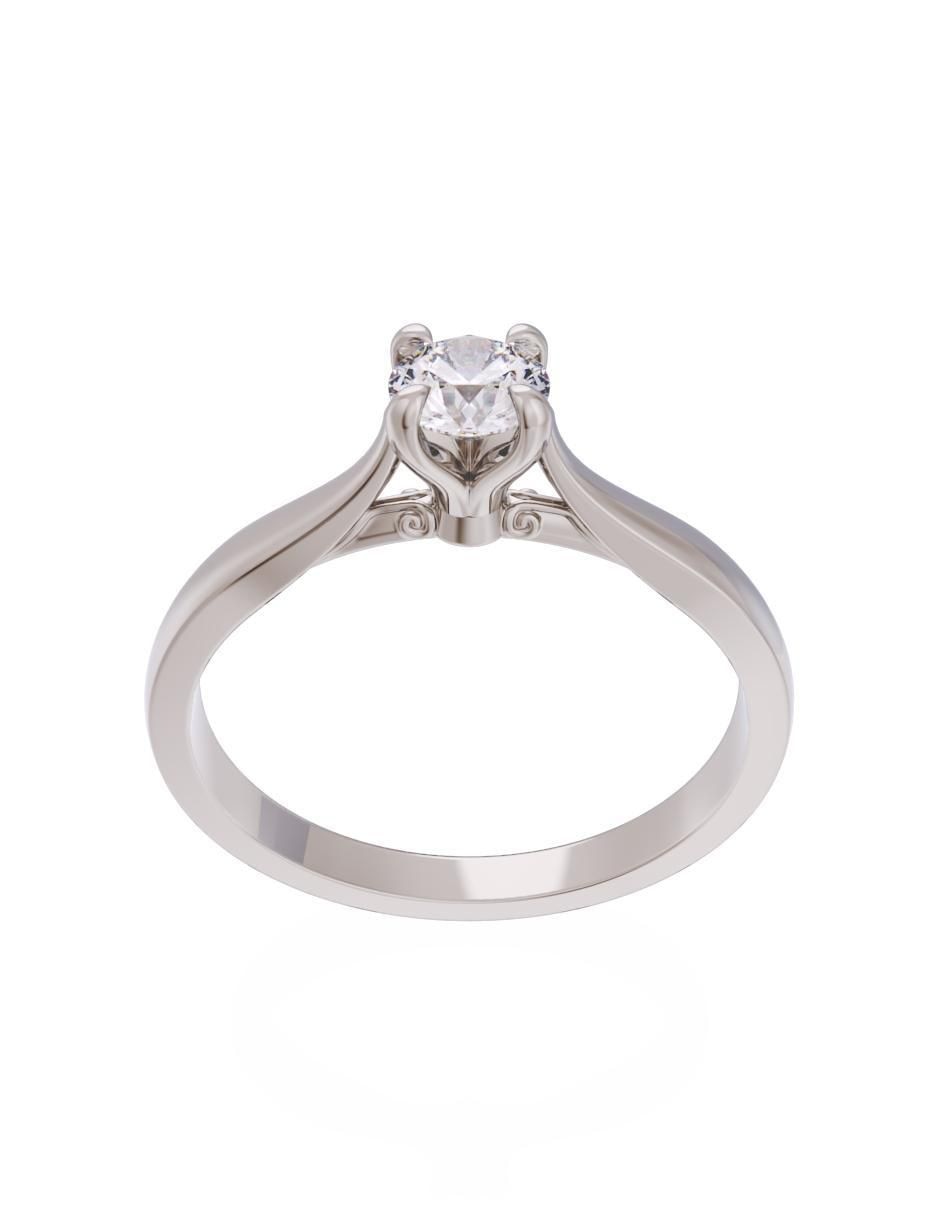 Anillo de compromiso de oro 14 k Eternidad zirconia 3