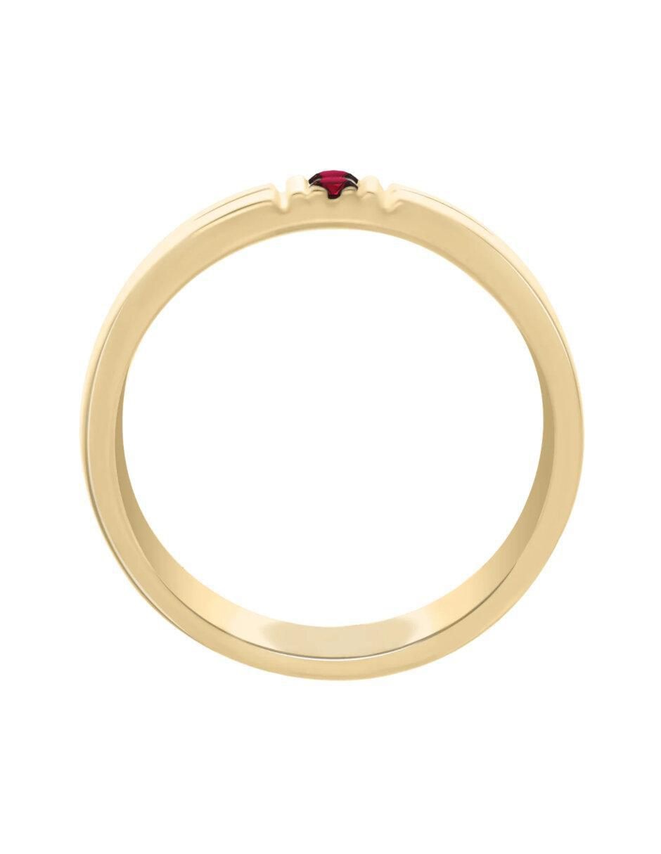 Anillo "de (si aplica)" redondo fascinare lionne no aplica 14 k "de" oro rubí brillante