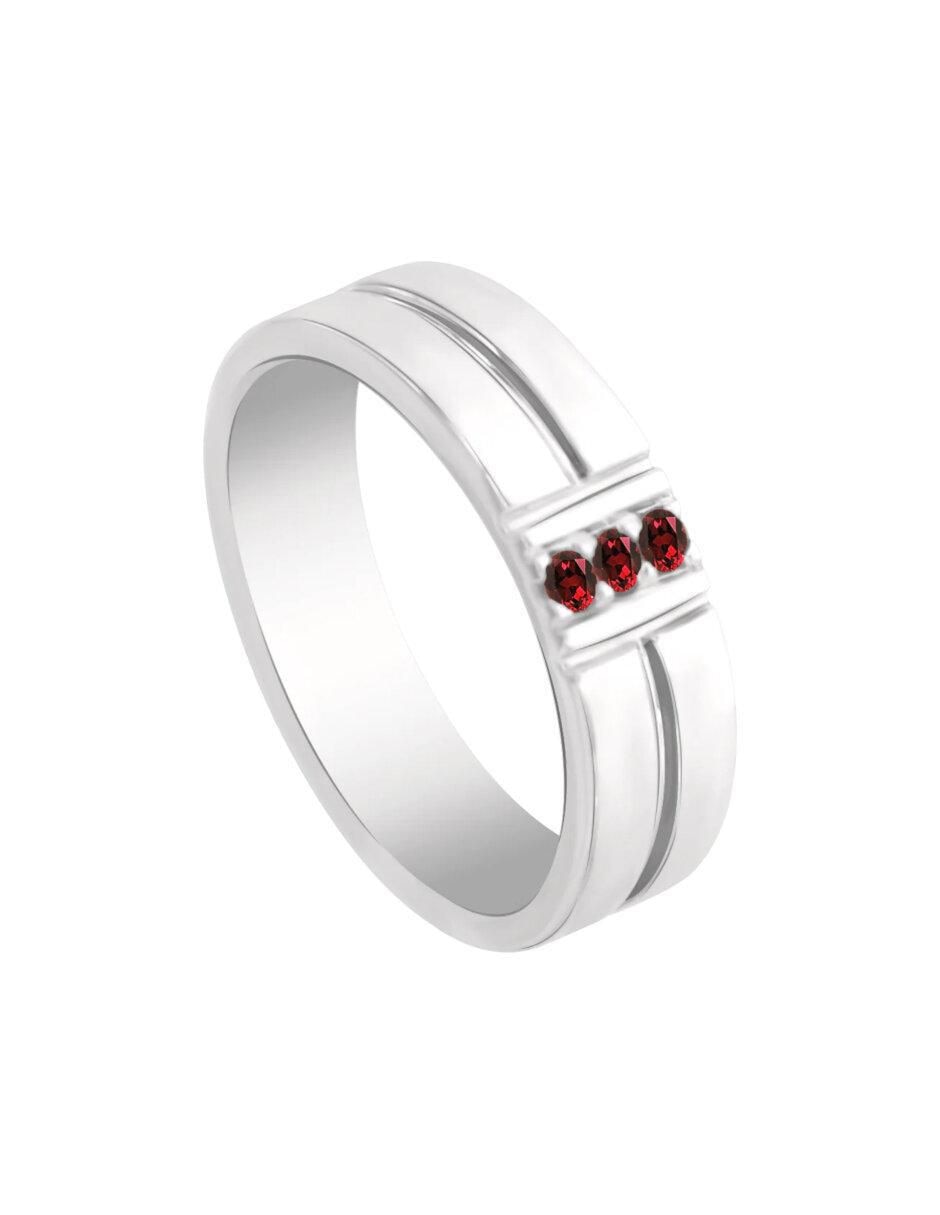 Anillo Lionne 14 k de oro rubí brillante 3