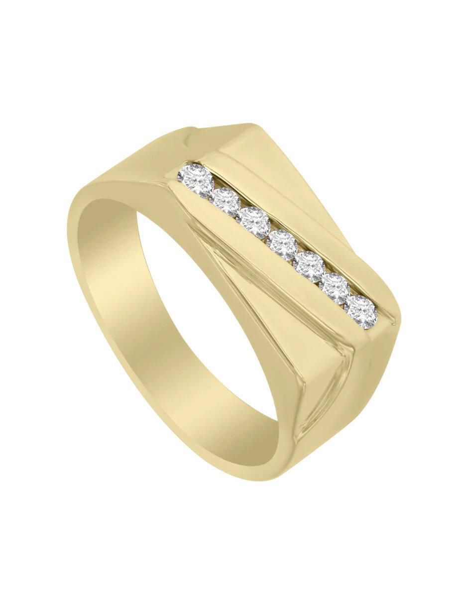Anillo Celso 14 k de oro diamante brillante 2