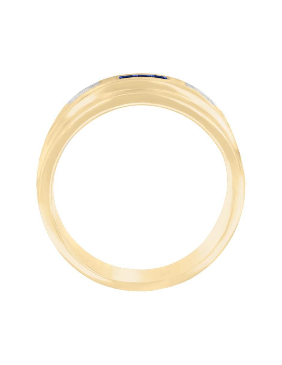 Anillo "de (si aplica)" redondo fascinare briones no aplica 14 k "de" oro zafiro y diamante brillante