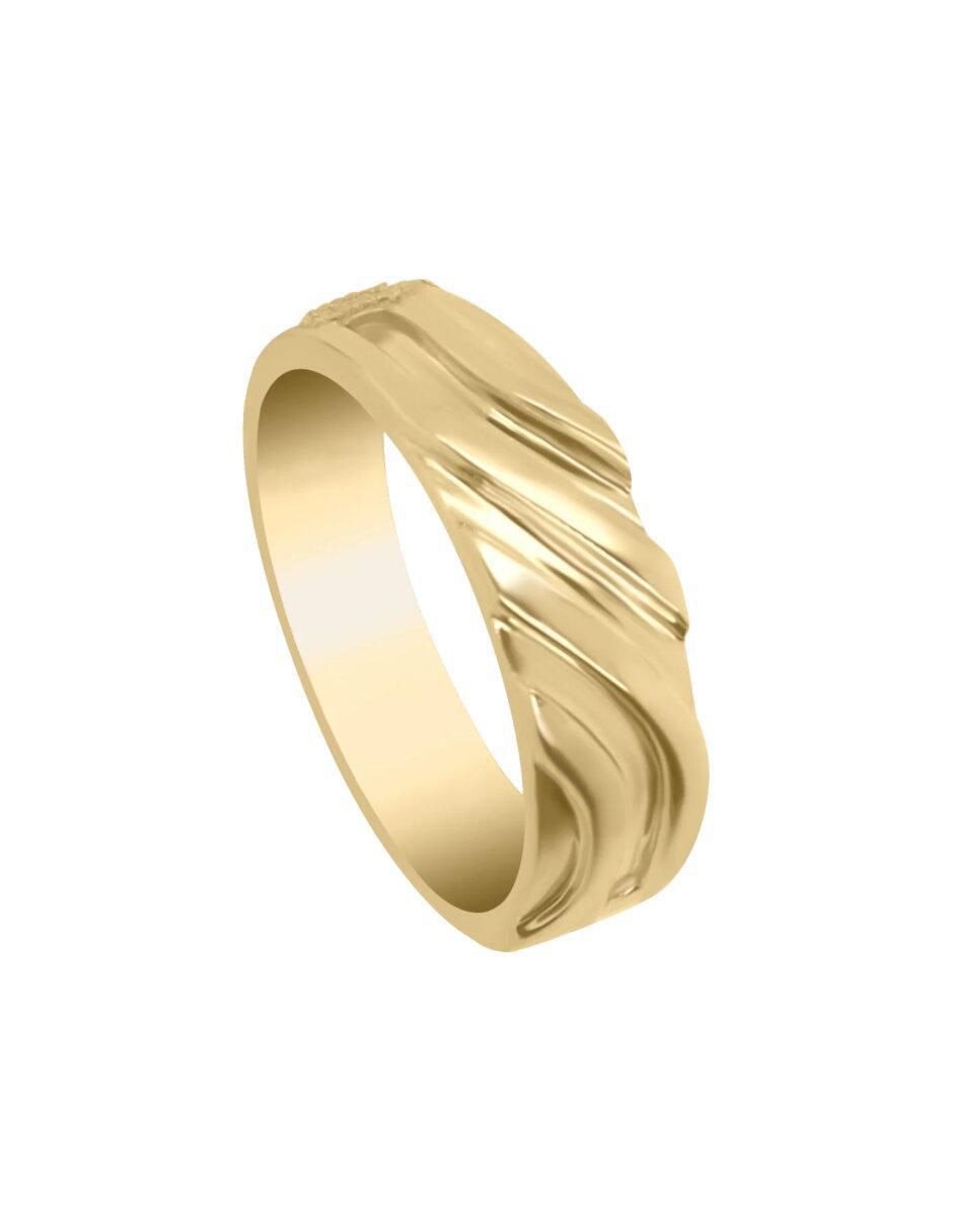Anillo "de (si aplica)" redondo fianelli mateu no aplica 14 k "de" oro sin gema brillante