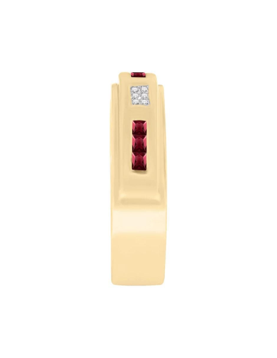 Anillo "de (si aplica)" redondo fascinare briones no aplica 14 k "de" oro rubí y diamante brillante