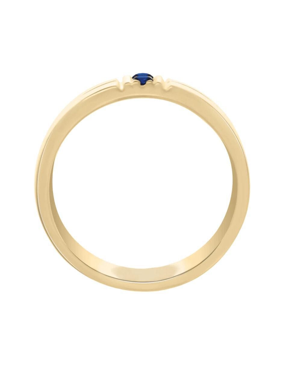Anillo "de (si aplica)" redondo fascinare lionne no aplica 14 k "de" oro zafiro brillante