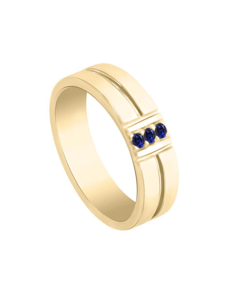 Anillo "de (si aplica)" redondo fascinare lionne no aplica 14 k "de" oro zafiro brillante
