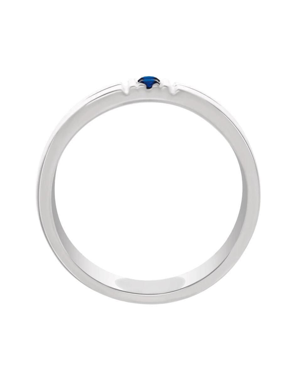 Anillo Lionne 14 k de oro zafiro brillante 2