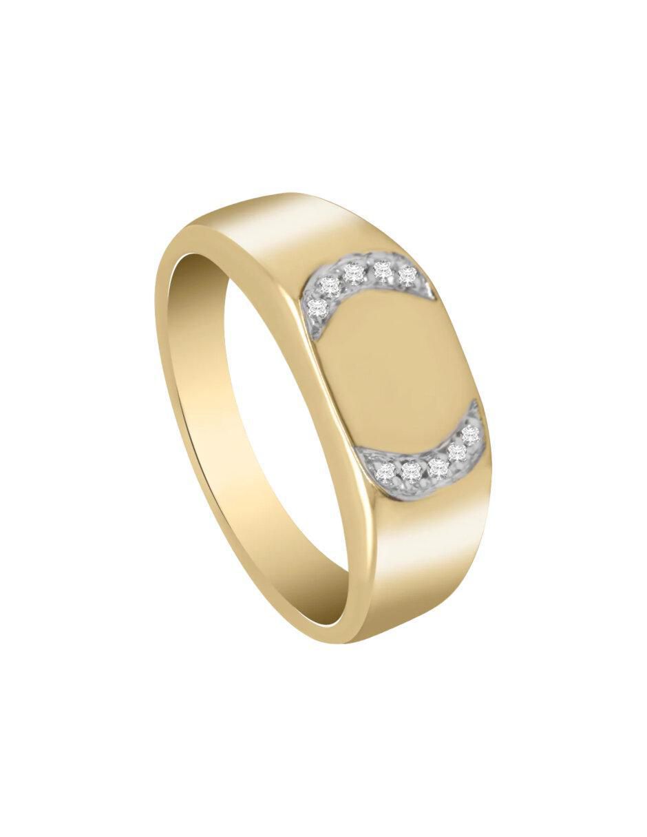 Anillo "de (si aplica)" redondo fianelli terra no aplica 14 k "de" oro diamante brillante