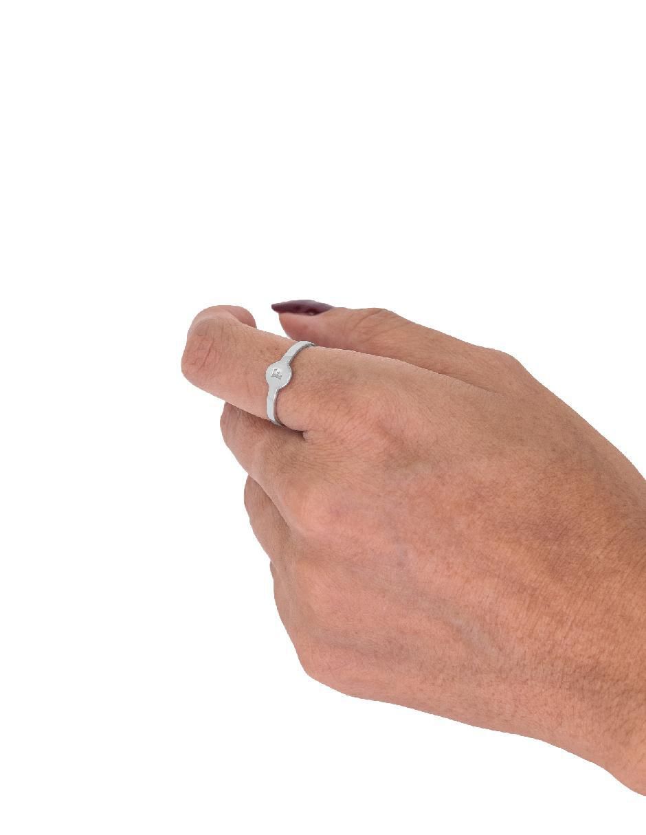 Anillo P 925 de plata brillante 4