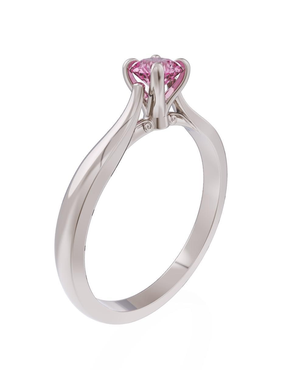 Anillo de compromiso de oro 14 k Eternidad zirconia 3
