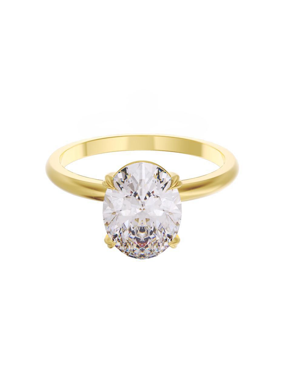 Anillo de compromiso de oro 14 k Eternidad zirconia Anillo de compromiso de oro 14 k Eternidad zirconia
