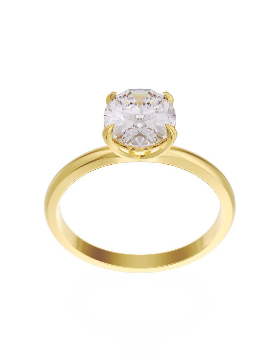 Anillo de compromiso "de" oro 14 k fonelli eternidad zirconia