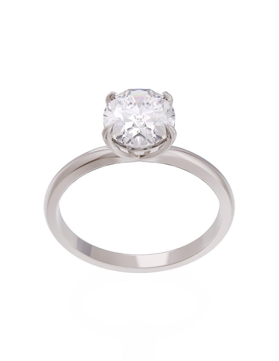 Anillo de compromiso de oro 14 k Eternidad zirconia 2