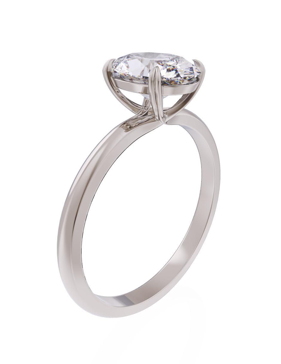 Anillo de compromiso de oro 14 k Eternidad zirconia 3