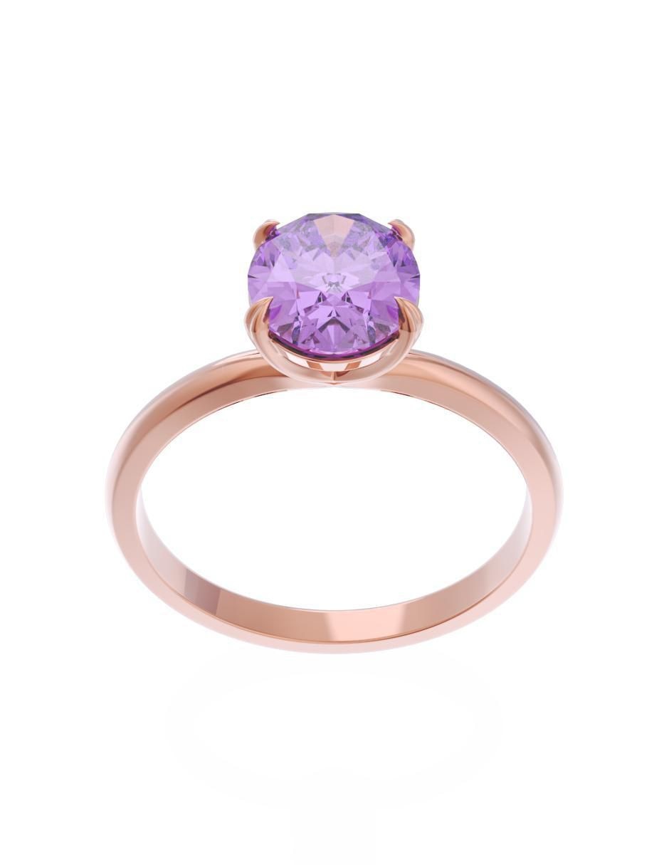 Anillo de compromiso de oro 14 k Eternidad zirconia 2
