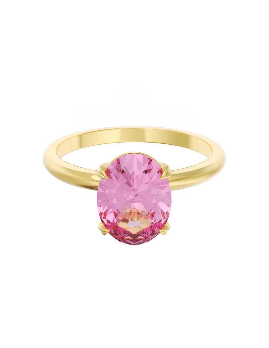 Anillo de compromiso de oro 14 k Eternidad zirconia