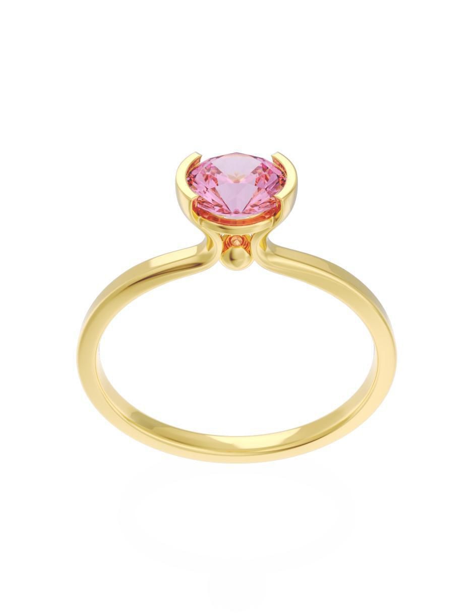 Anillo de compromiso "de" oro 14 k fonelli eternidad zirconia