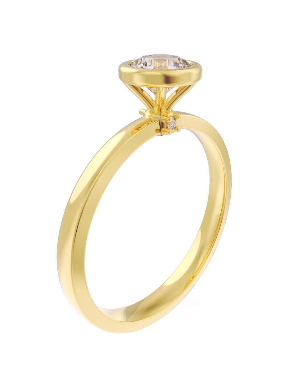 Anillo de compromiso "de" oro 14 k fonelli eternidad zirconia