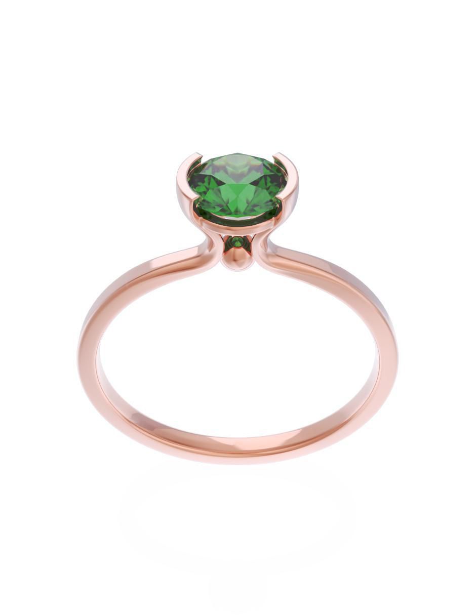 Anillo de compromiso de oro 14 k Eternidad zirconia 2