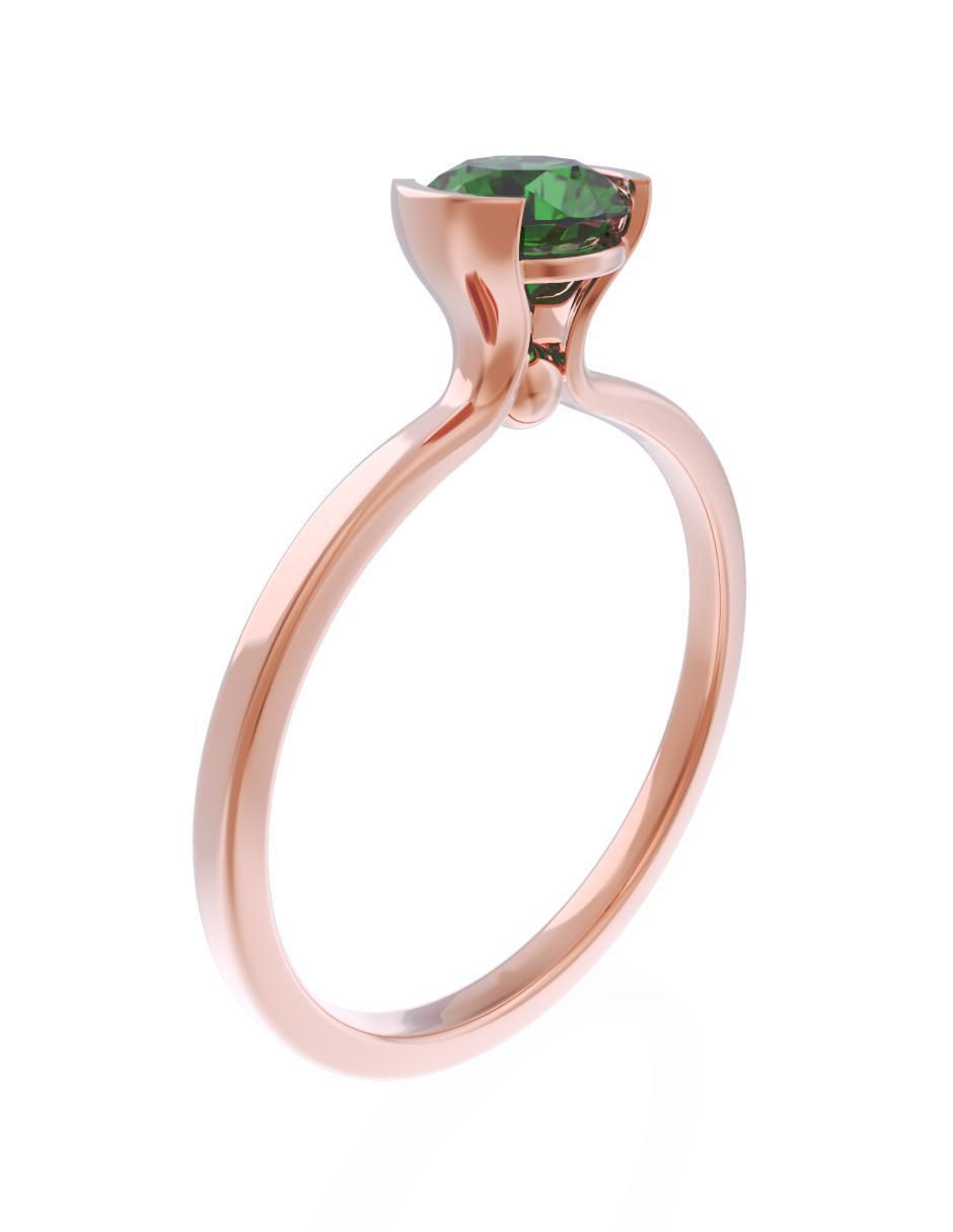 Anillo de compromiso de oro 14 k Eternidad zirconia 3