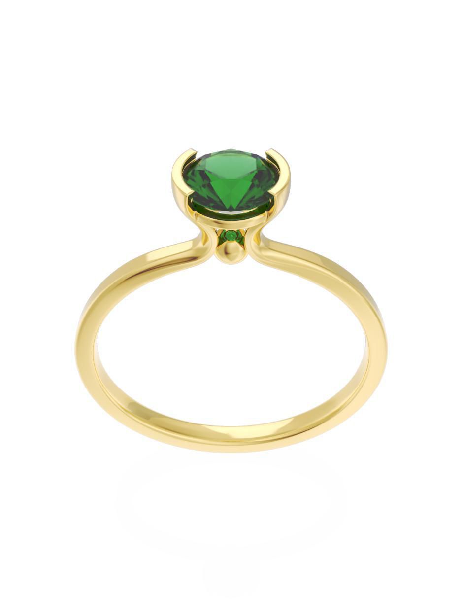 Anillo de compromiso de oro 14 k Eternidad zirconia 2