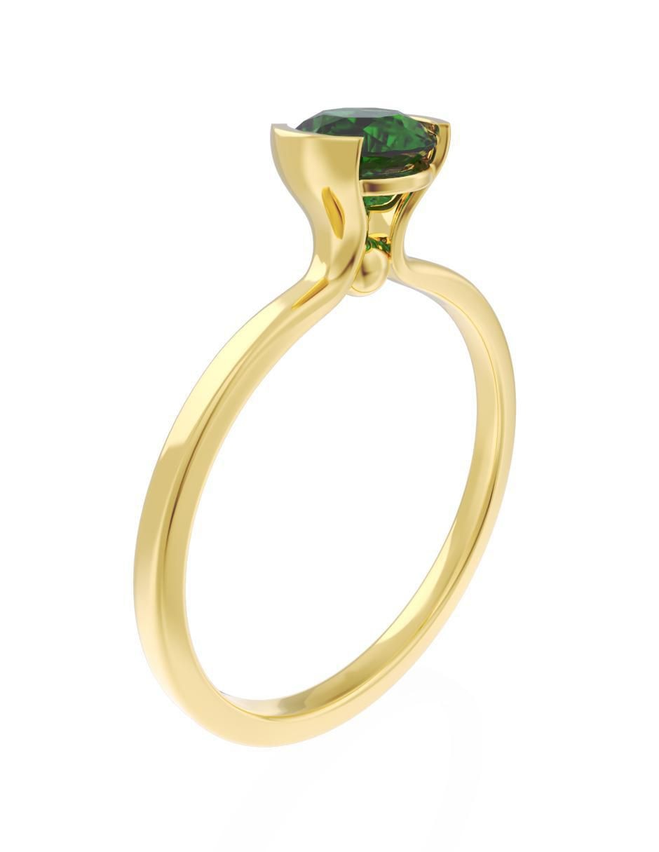 Anillo de compromiso de oro 14 k Eternidad zirconia 3