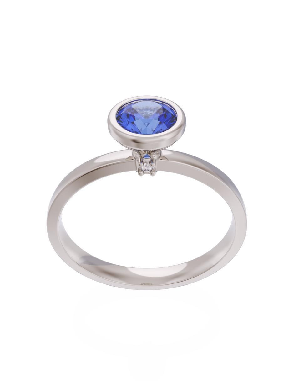 Anillo de compromiso de oro 14 k Eternidad zirconia 2