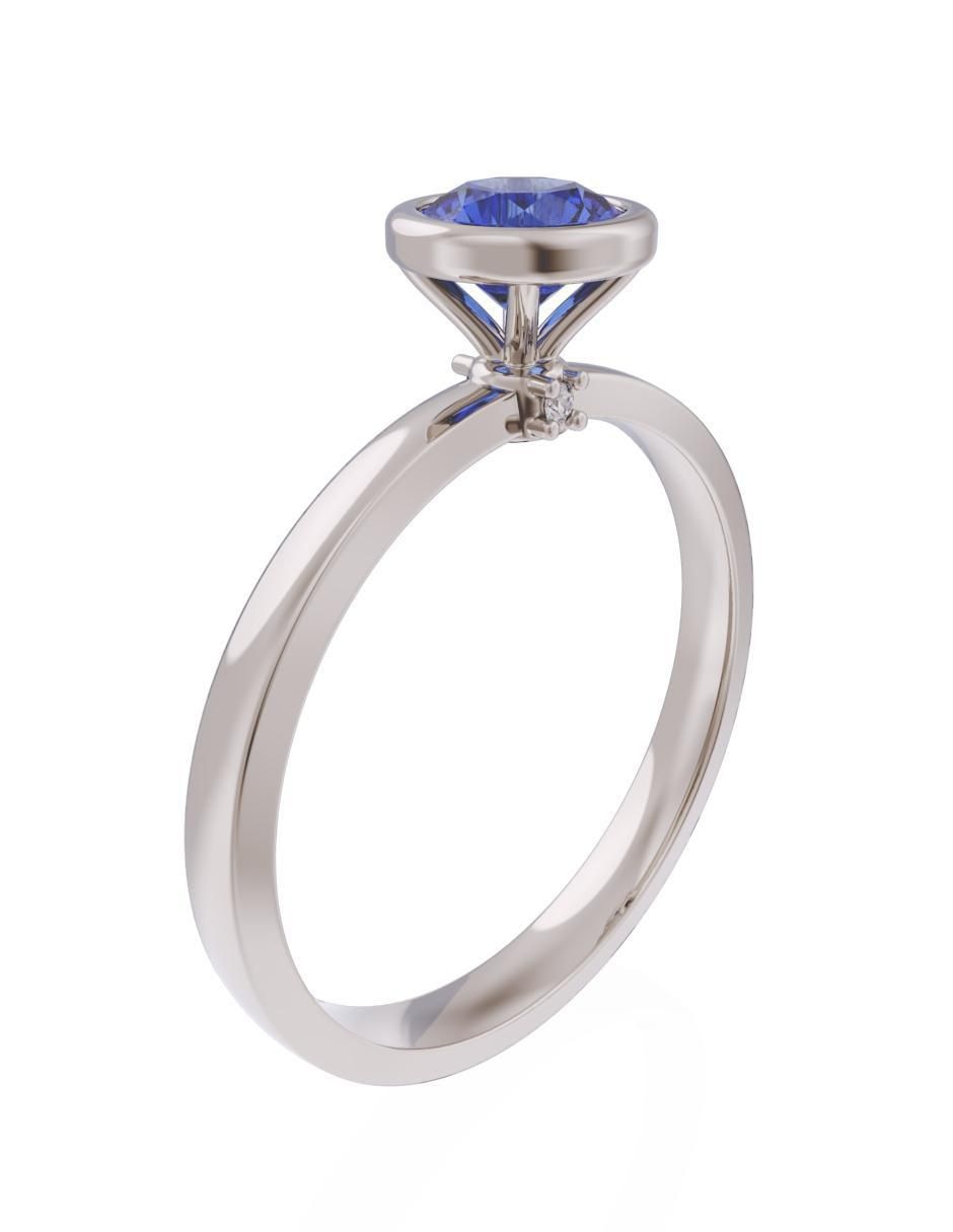 Anillo de compromiso de oro 14 k Eternidad zirconia 3
