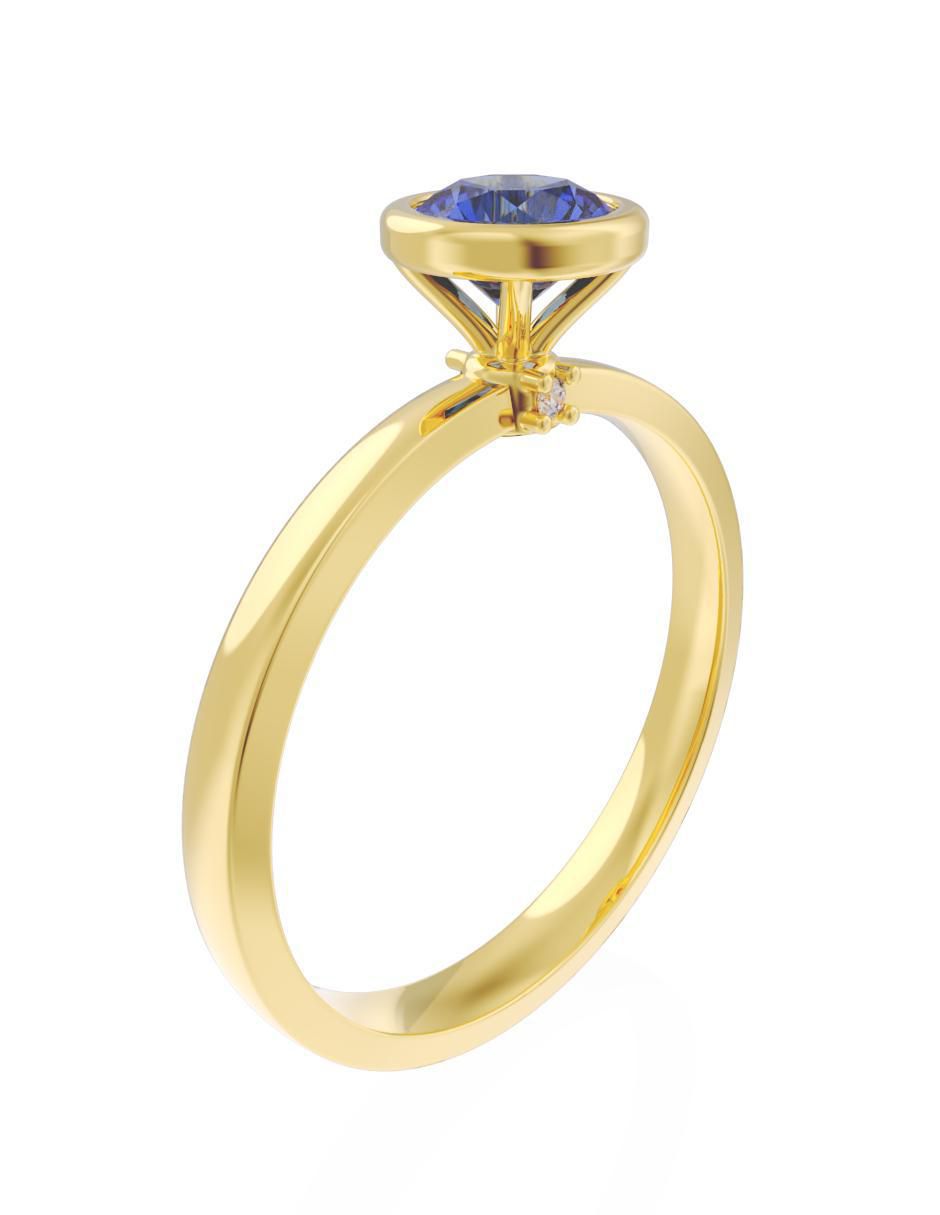 Anillo de compromiso "de" oro 14 k fonelli eternidad zirconia