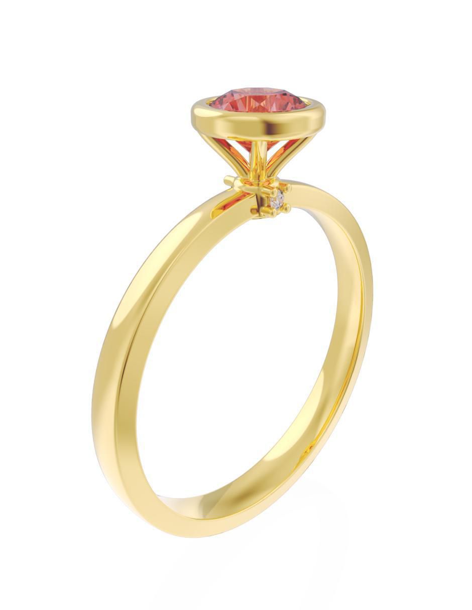 Anillo de compromiso "de" oro 14 k fonelli eternidad zirconia